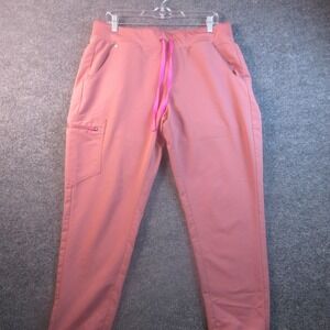 FIGS Scrub Jogger Pants Womens Large Tall Pink Technical Collection Workwear